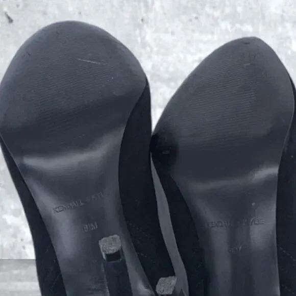 KENDALL+KYLIE Suede Madison Winged Stiletto Heeled Boots Size 8.5 - Picture 11 of 15